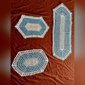3 crochet doilies